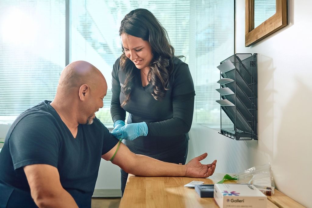 Preamble Health provider with patient during hormone consultation