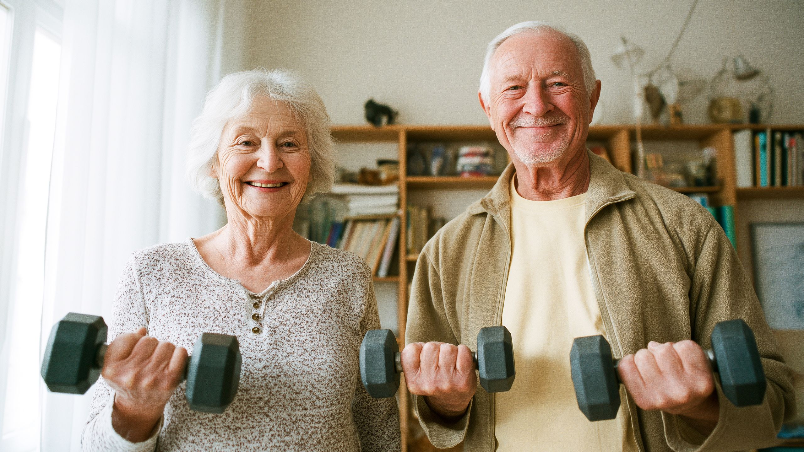 Strength training maintains muscle mass and bone density, which determine independence and function as you age